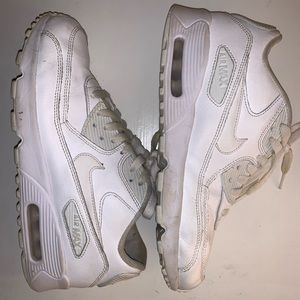 White nike air max shoes